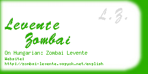 levente zombai business card